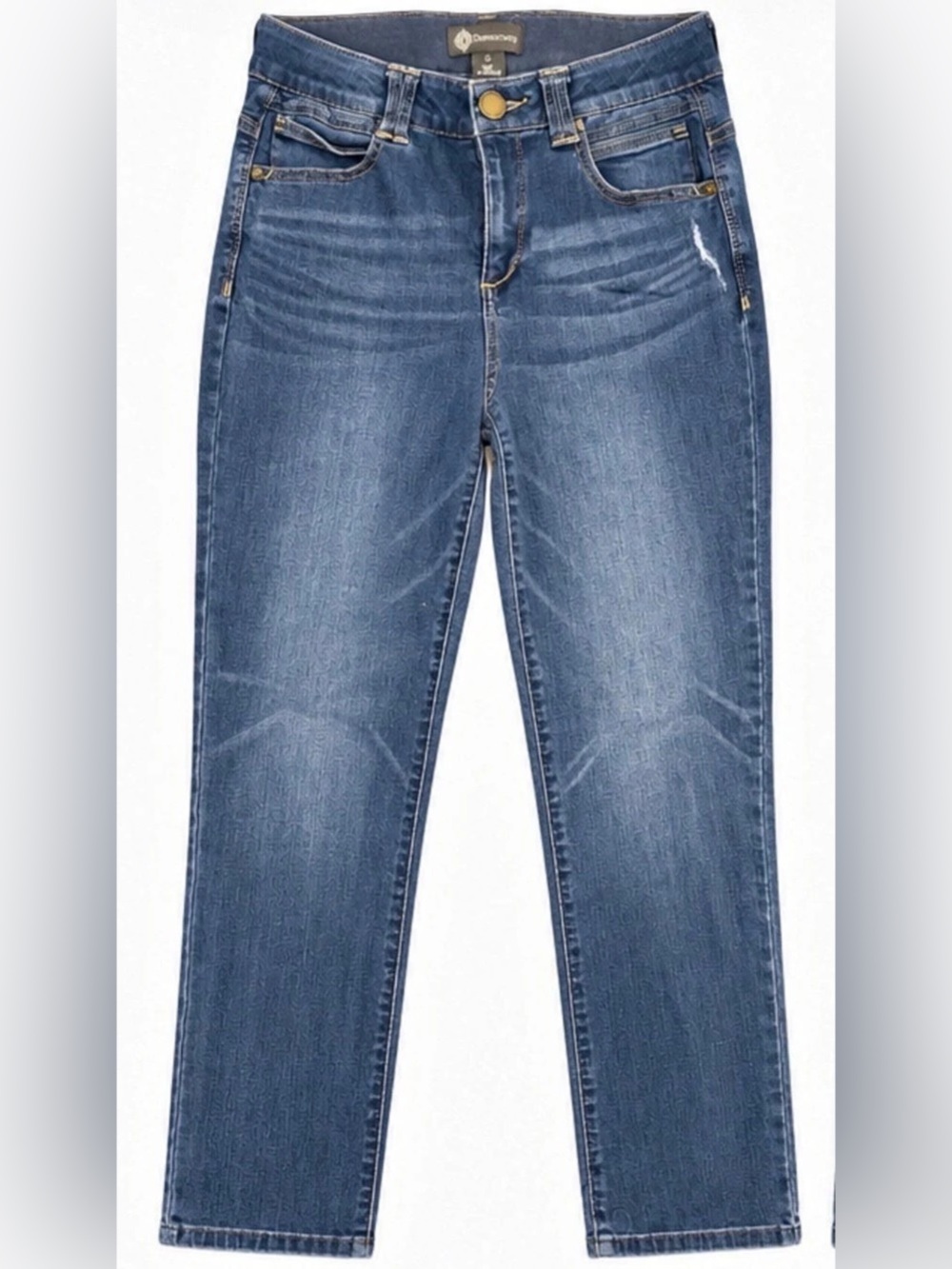 Democracy Ab Solution Jeans Size 6 Medium Wash High Rise Slim Straight Ankle